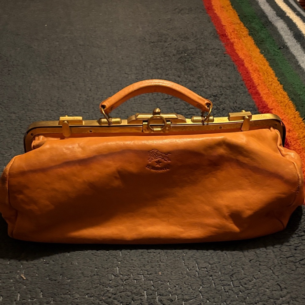 Vintage Italian Leather Doctor Bag - IL BISONTE